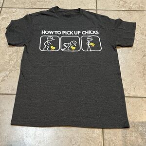 Lifestyle Classics "How To Pick Up Chicks" Novelty T-Shirt Size Medium